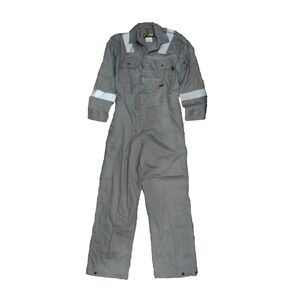 MCR  Safety FR Gear coveralls 38 Gray Reflective Cat 2 NFPA 2112 Flame Resistant